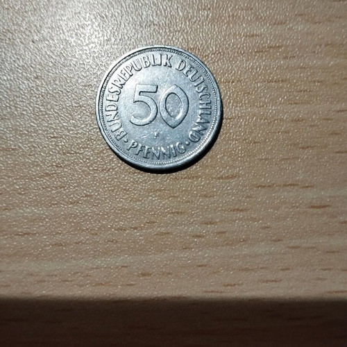 Germany 50 Pfennig 1950 F coin used