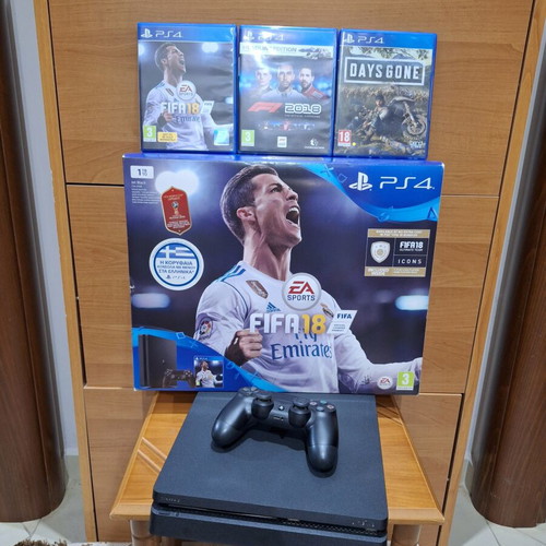 PlayStation 4 Slim 1TB like new with 3 games and controller
