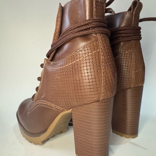 Leather ankle boots brown like new with suede details