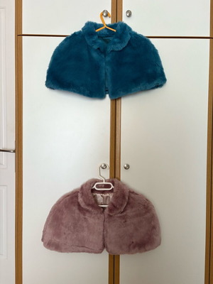 Shoulder fur coats new, synthetic material