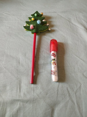 Christmas pencil and eraser set new