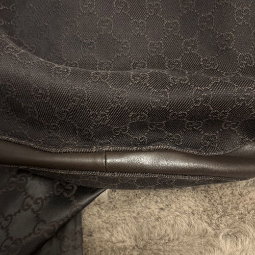 Gucci brown GG monogram shoulder bag like new