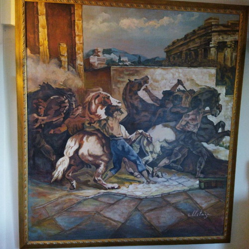 Oil painting on canvas new, artwork 1.92×1.70 m