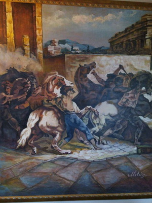 Oil painting on canvas new, artwork 1.92×1.70 m