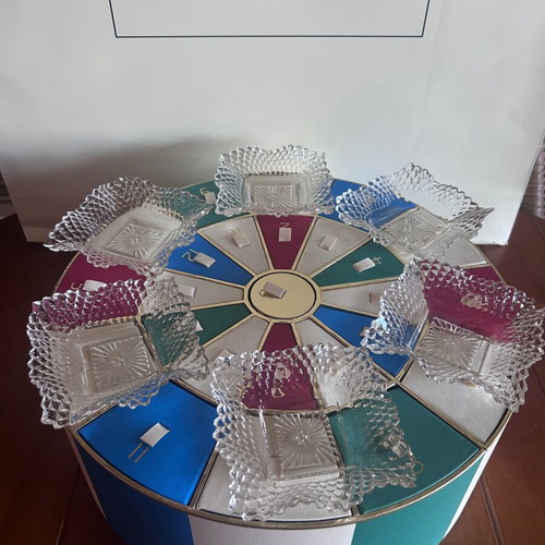 Indiana Glass Co Diamond Point trinket bowls set of 6 new