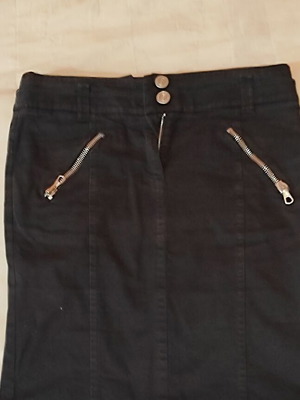 Iceberg Ice B Black Denim Skirt like new, size M 38 10