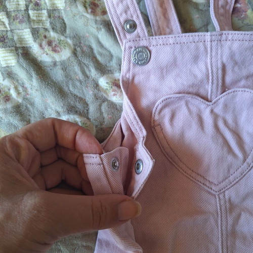 Baby dress pink denim H&M like new for 3-6 months