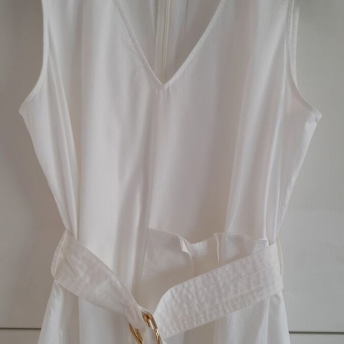 Summer dress Max&Co white poplin with matching belt like new