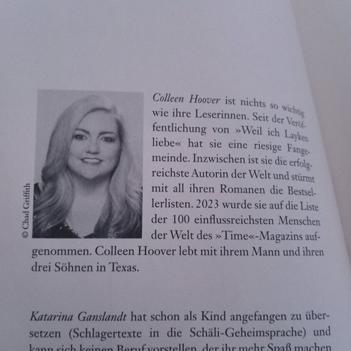 Weil Ich Layken Liebe Colleen Hoover book like new, in German