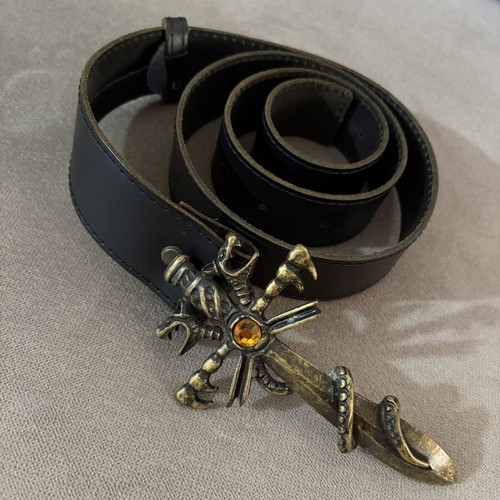 Vera Pelle Imperial men's belts used, brown leather, 100 cm
