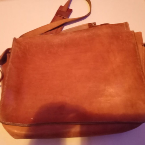 Handmade vintage leather shoulder bag