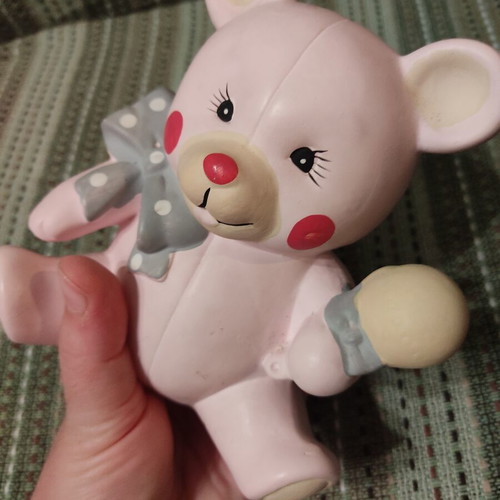 Vintage ceramic teddy bear piggy bank