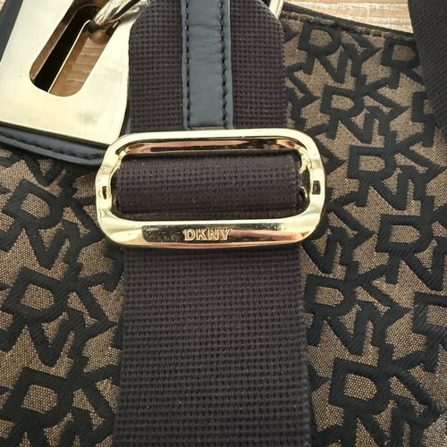 Vintage Y2K DKNY shoulder and crossbody bag, black and brown