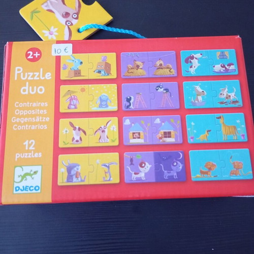 Djeco Opposites Puzzle like new for kids 2+