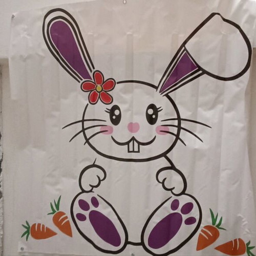 Easter Canvas Poster like new with cute bunny design