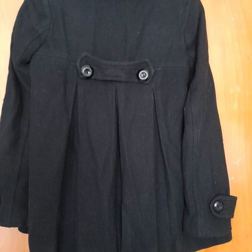 Bershka pea coat used, black, size S