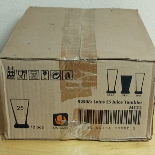 Lotus glasses like new, pack of 24 (12x24cl, 12x31.5cl)