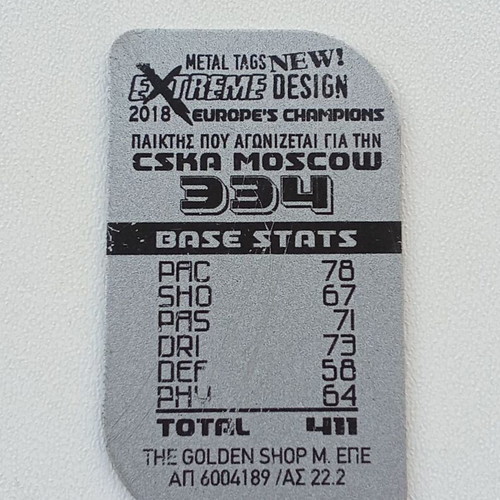 Football tags used Europe's Champions 2018, set of 2