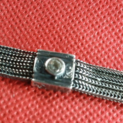 Antique silver bracelet Ottoman period with precious stone like new