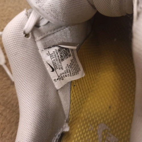 Nike Air Force 1 sneakers used, white/gold size 41
