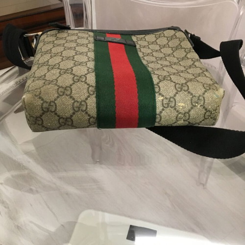 Gucci Ophidia Messenger leather shoulder bag used, colorful
