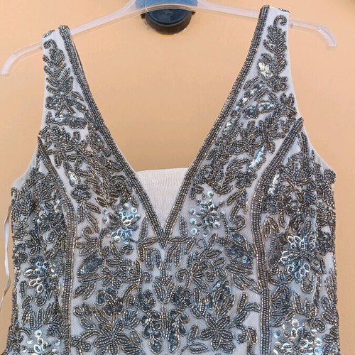 Demetrios evening dress like new, size M 38 10, beige