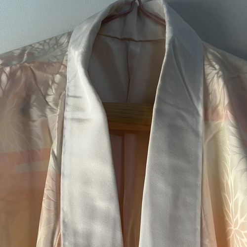 Japanese silk and cotton kimono, 130 cm