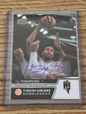 Trey Thompkins Nizhny Euroleague Upper Deck 2015-16 autograph card new