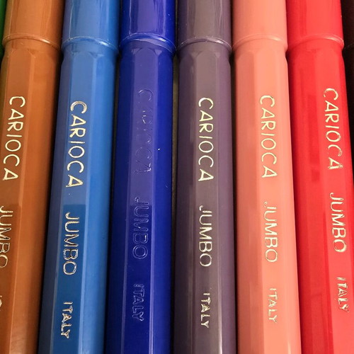 Carioca jumbo markers with maxi nib like new, 21 pieces