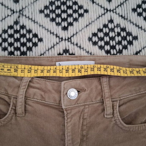Flare corduroy beige pants Mango used