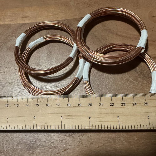 Copper wire pack of 5 pieces x 2.5m new