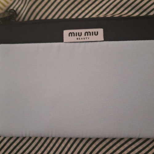 Miu Miu cosmetic pouch new, black and turquoise