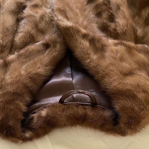 Vintage mink fur coat size S/M like new, brown