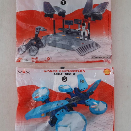 Shell V Power Space Explorers Aerial Drone and Command Base new, 2 sealed packages