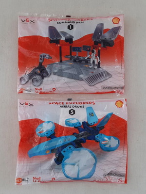 Shell V Power Space Explorers Aerial Drone and Command Base new, 2 sealed packages