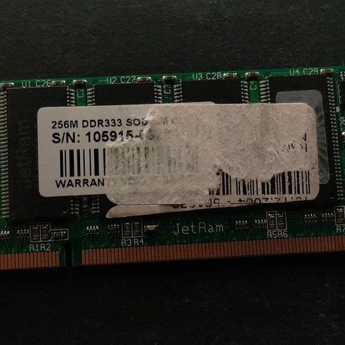 JetRam 256MB DDR333 SO-DIMM RAM like new for laptop