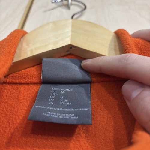Jack Wolfskin fleece jacket like new, orange, size L
