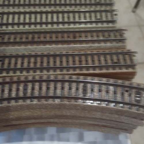 Marklin HO track lines used, approx. 180 pieces with metal base