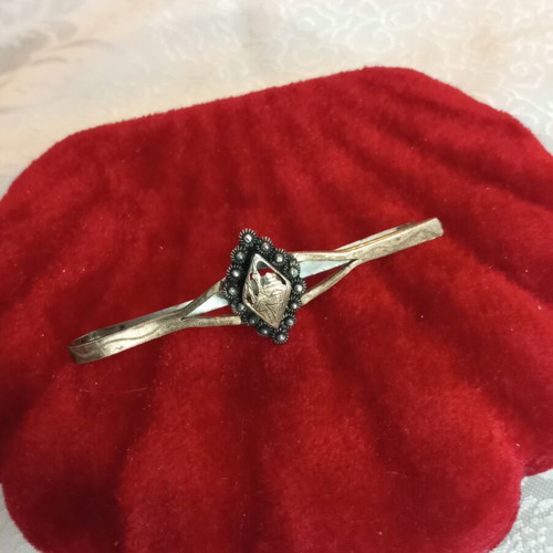 Silver Gold 925 9k Rodian Tie Clip used, engraved