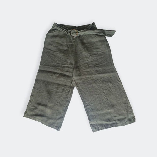 Women's linen capri pants khaki size s/m like new