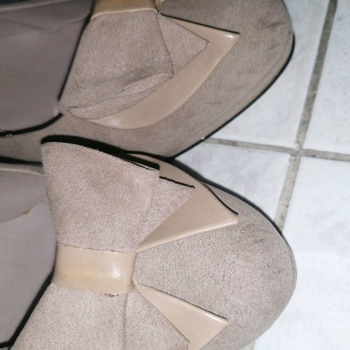 Beige pumps used, size 40, 8 cm heel