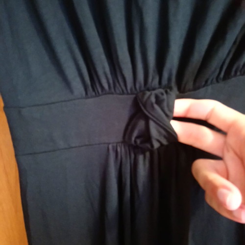 Makó dress new, black with one shoulder and ruffle design