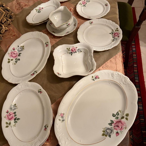 Vintage serving set 57 pieces, unused