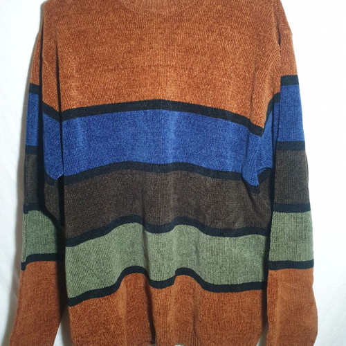 Creenland Chenille men's knitted sweater XL like new, multicolor