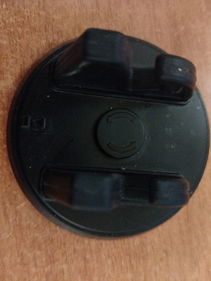 Mobile phone holder for desk or car used, rotating, with replacement adhesive
