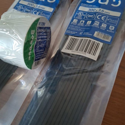 Insulating tape and 2 packs of cable ties new