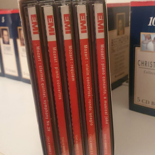 Collectible CD cases like new, 20 boxes x 5 CDs, classical music