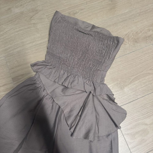 VG Styline Set with Strapless Top and Wide-Leg Pants, New, Grey