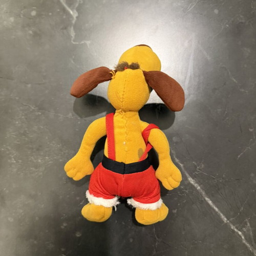 Plush dog used with stain, medium size