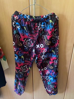 Wide pants with neon designs from Shein like new, size 38